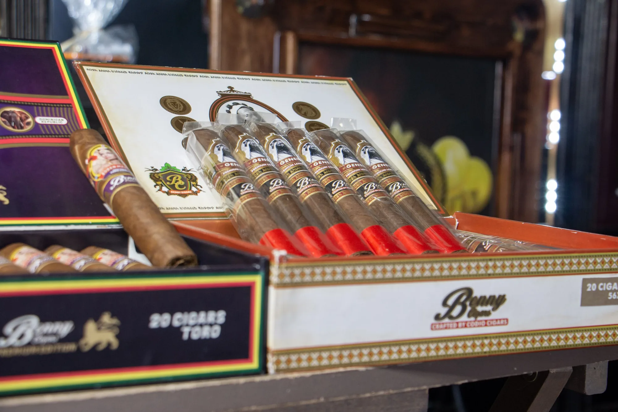 Benny Cigars boxed and ready for delivery
