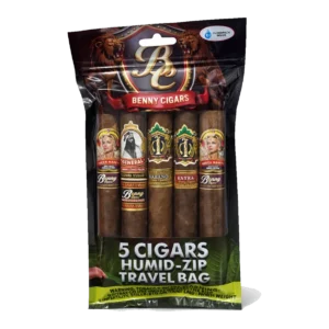 Benny Cigars 5 Cigar Humid-Zip Travel Pack